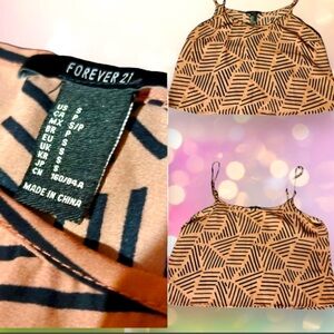 FOREVER21 Pink and Black Crop Top